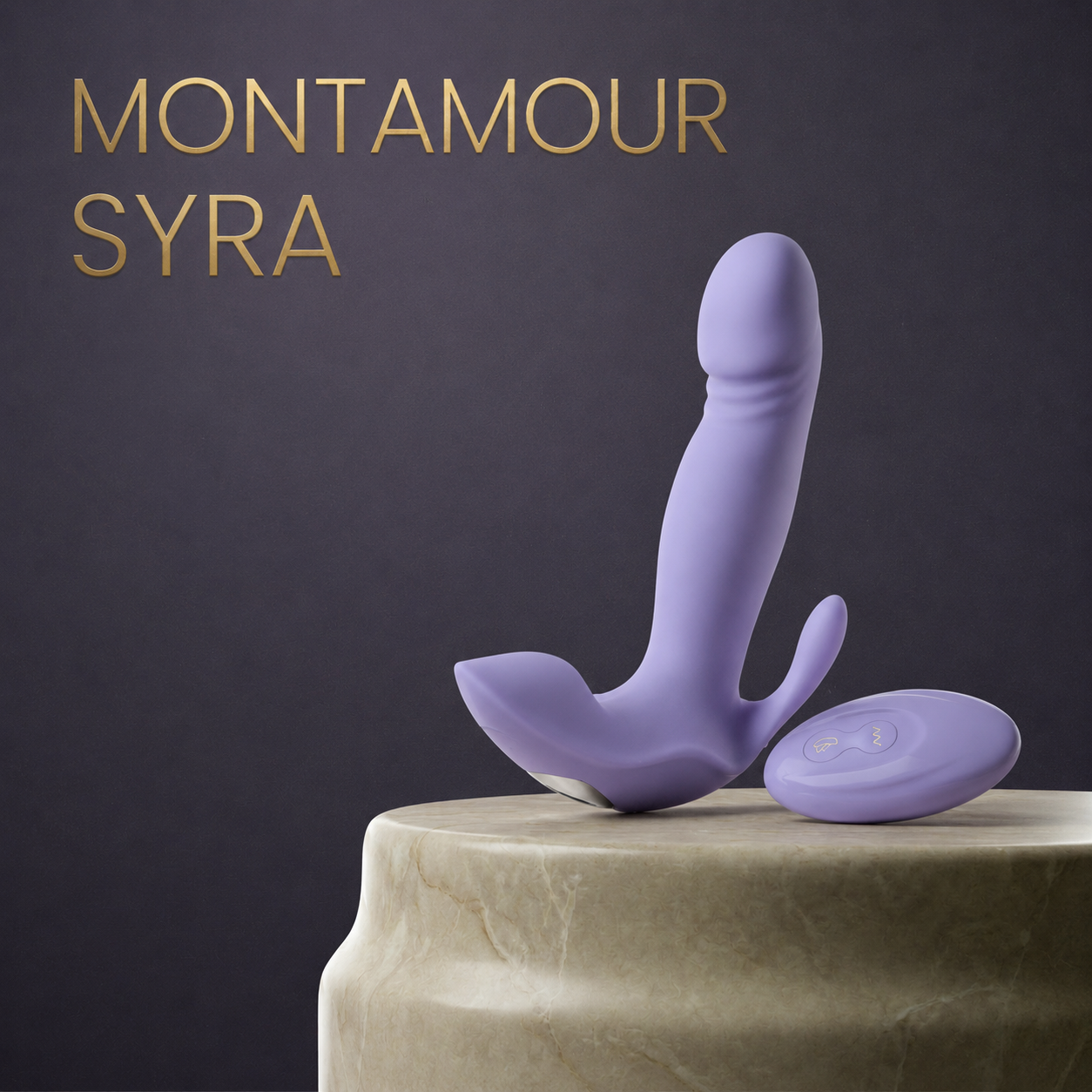 MontAmour Syra - Vibrating en Rotation Vibrator - 10 Roterende én 10 Vibrerende standen - Afstandsbediening - Silicone - Waterdicht - Oplaadbaar